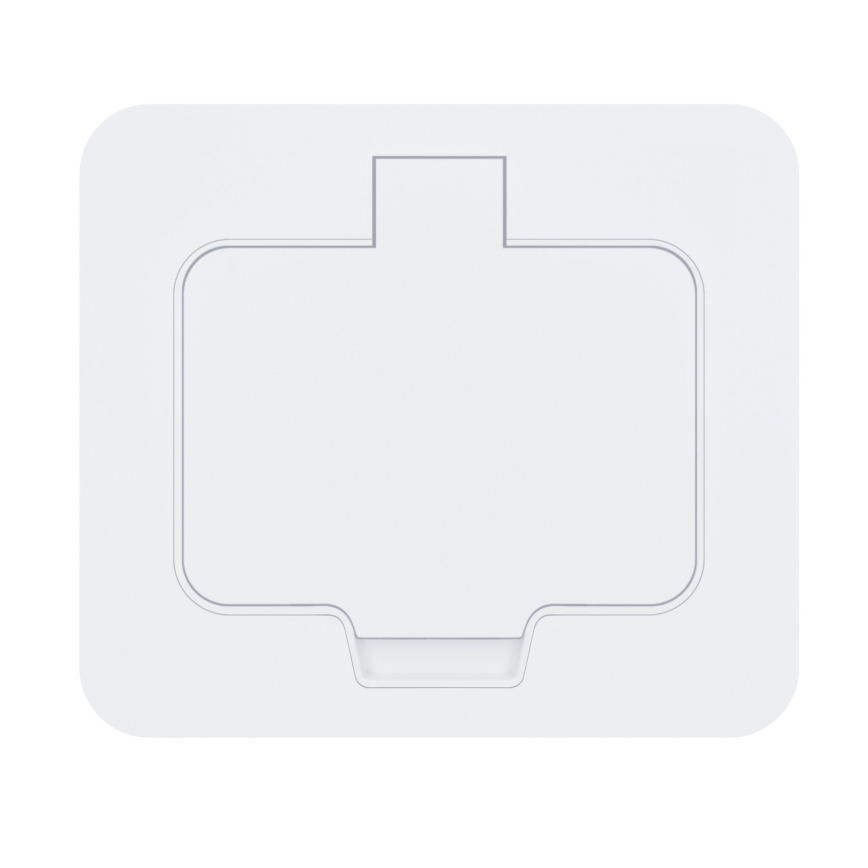Brilagi - Toma empotrada de suelo para exterior IP55, blanca, rectangular