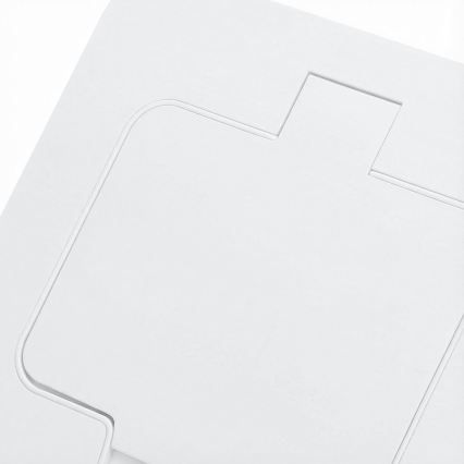 Brilagi - Toma empotrada de suelo para exterior IP55, blanca, rectangular