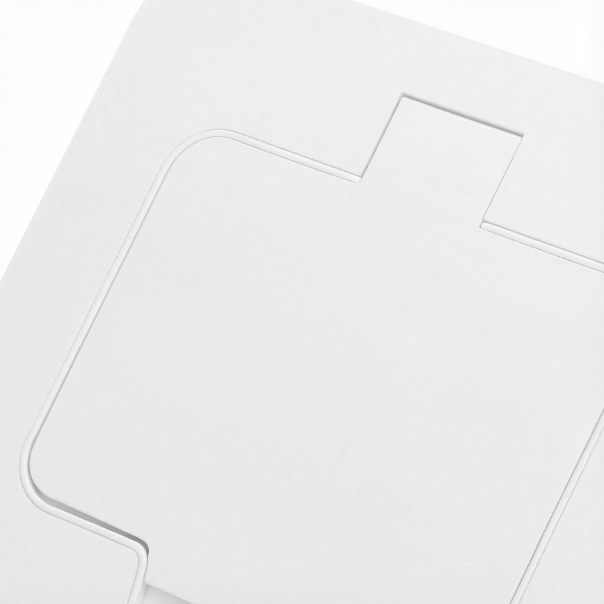 Brilagi - Toma empotrada de suelo para exterior IP55, blanca, rectangular