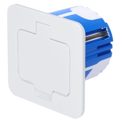 Brilagi - Toma empotrada de suelo para exterior IP55, blanca, rectangular