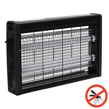 Brilagi - Trampa eléctrica para insectos 2xUV/10W/230V, cobertura 60 m², negro