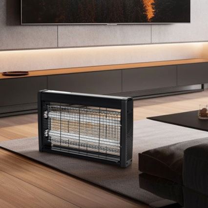 Brilagi - Trampa eléctrica para insectos 2xUV/10W/230V, cobertura 60 m², negro