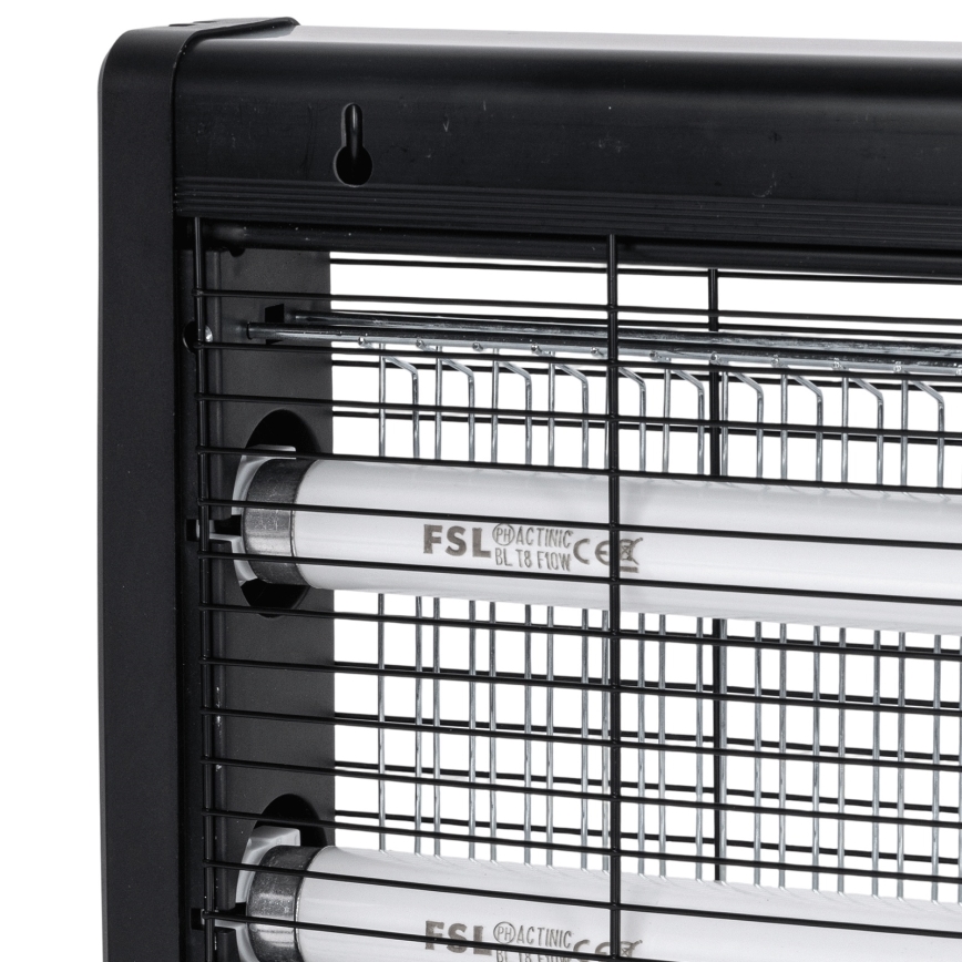 Brilagi - Trampa eléctrica para insectos 2xUV/10W/230V, cobertura 60 m², negro