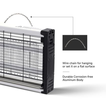 Brilagi - Trampa eléctrica para insectos 2xUV/18W/230V 100 m2