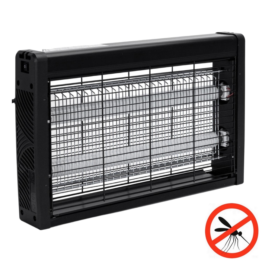 Brilagi - Trampa eléctrica para insectos 2xUV/18W/230V 100 m2 negro