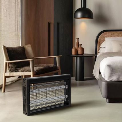Brilagi - Trampa eléctrica para insectos 2xUV/18W/230V 100 m2 negro