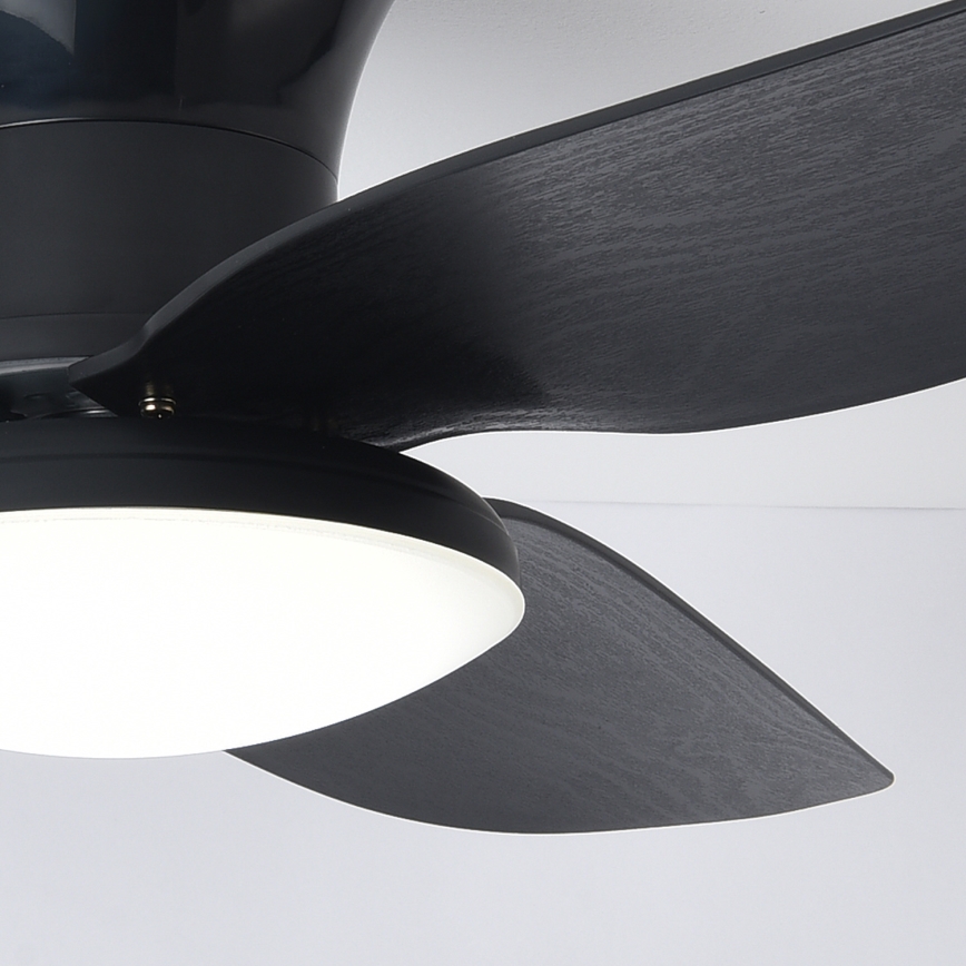 Brilagi - Ventilador de techo LED regulable LED/30W/230V 3000-6500K negro + mando a distancia