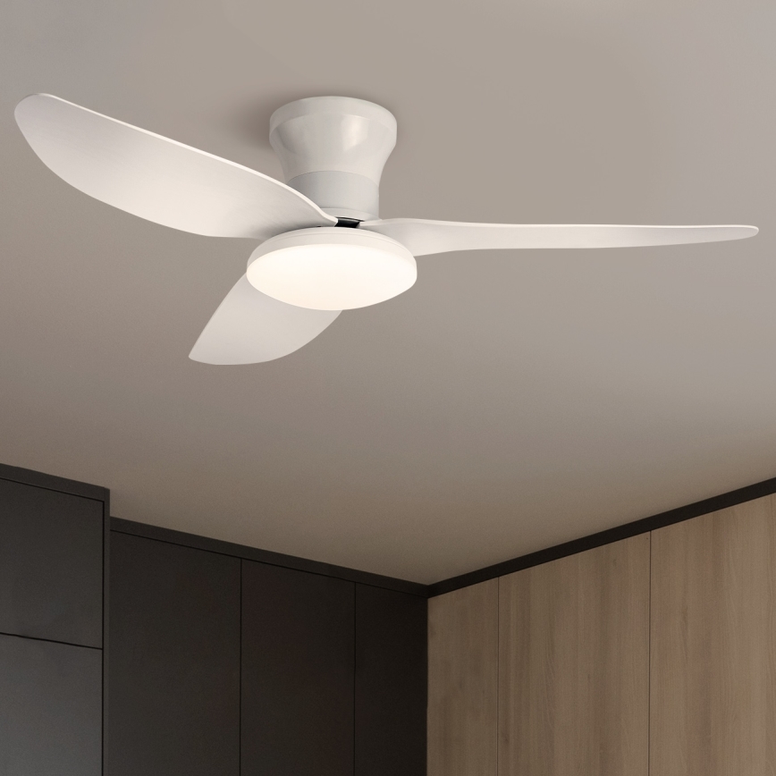 Brilagi - Ventilador de techo LED regulable LED/30W/230V 3000-6500K blanco + mando a distancia