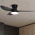 Brilagi - Ventilador de techo LED regulable LED/30W/230V 3000-6500K negro + mando a distancia
