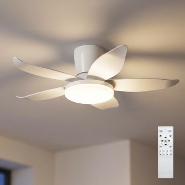 Brilagi - Ventilador de techo LED regulable LED/32W/230V Ø 95 cm blanco + mando a distancia