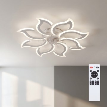 Brilagi - Ventilador de techo LED regulable LED/44W/230V Ø 90 cm blanco + mando a distancia