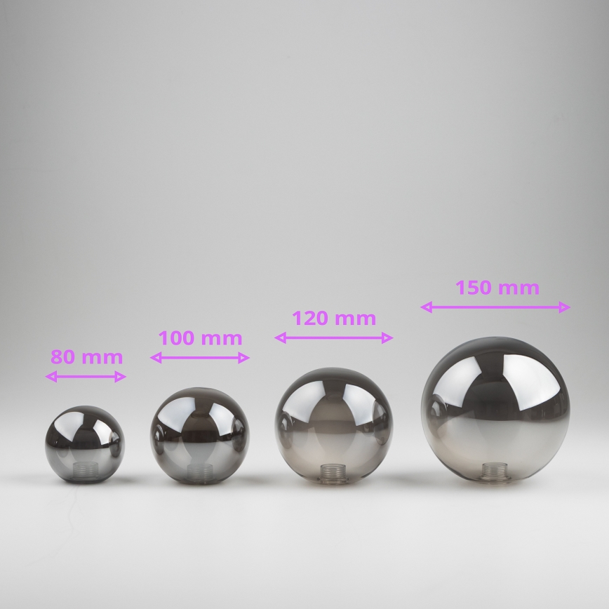 Brilagi - Vidrio de repuesto para arañas, apliques y lámparas MISTEL, MILLA diá. 15 cm ahumado