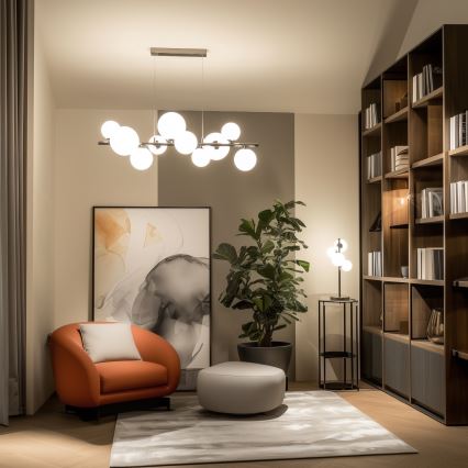 Brilagi - Vidrio de repuesto para arañas, apliques y lámparas MISTEL, MILLA diá. 8 cm blanco