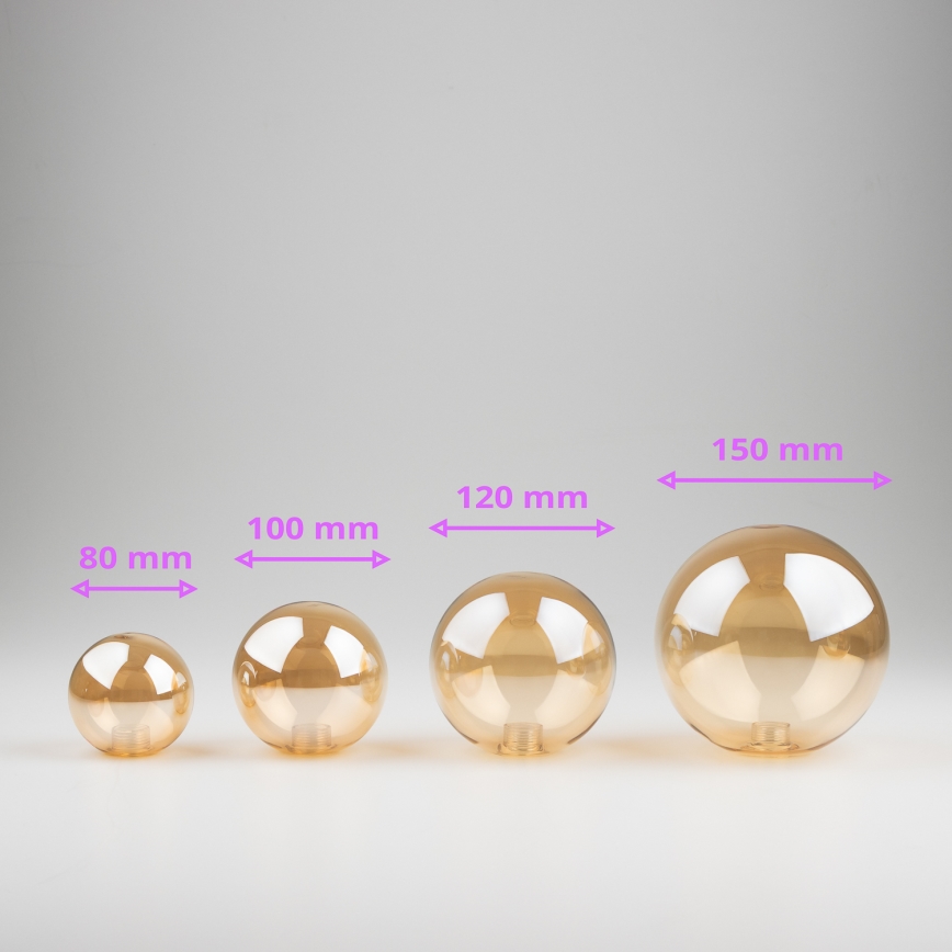 Brilagi - Vidrio de repuesto para arañas, apliques y lámparas MISTEL, MILLA diá. 8 cm dorado