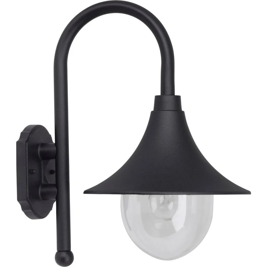 Brilliant - Aplique de exterior BERNA 1xE27/60W/230V IP44 negro