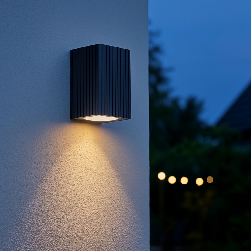 Brilliant - Aplique de exterior JELANI 1xGU10/10W/230V IP44 negro