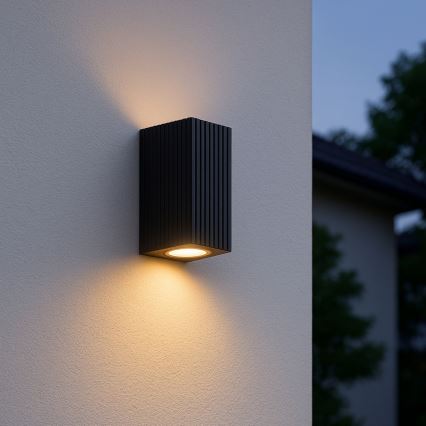 Brilliant - Aplique de exterior JELANI 2xGU10/10W/230V IP44 negro