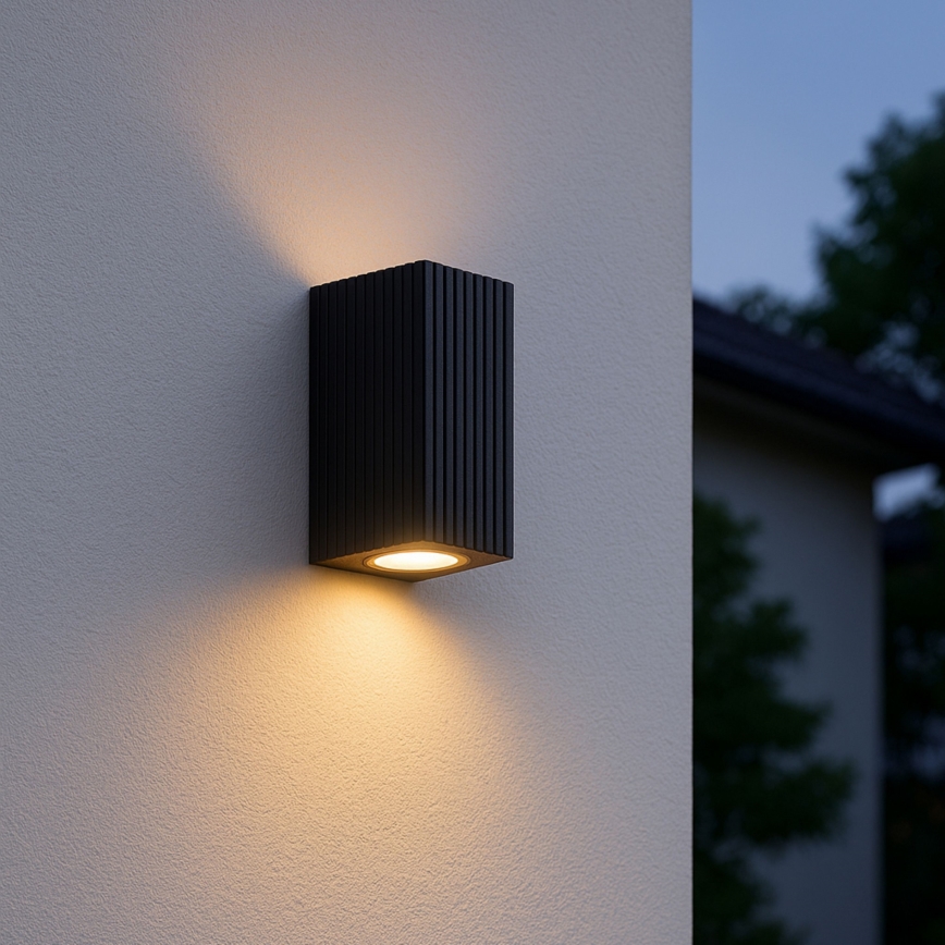Brilliant - Aplique de exterior JELANI 2xGU10/10W/230V IP44 negro