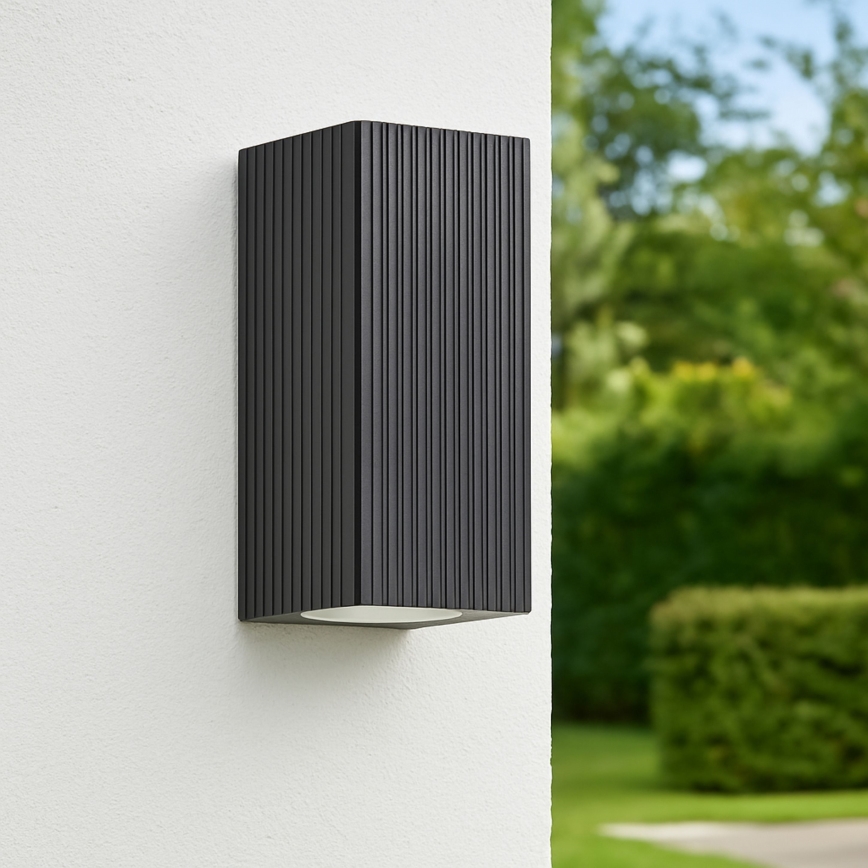 Brilliant - Aplique de exterior JELANI 2xGU10/10W/230V IP44 negro