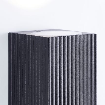 Brilliant - Aplique de exterior JELANI 2xGU10/10W/230V IP44 negro