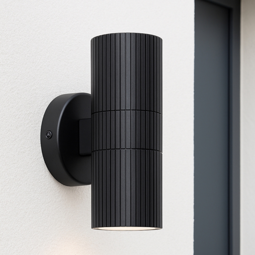 Brilliant - Aplique de exterior KEOLA 2xGU10/10W/230V IP44 negro
