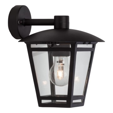 Brilliant - Aplique de pared exterior RILEY 1xE27/40W/230V IP44 negro