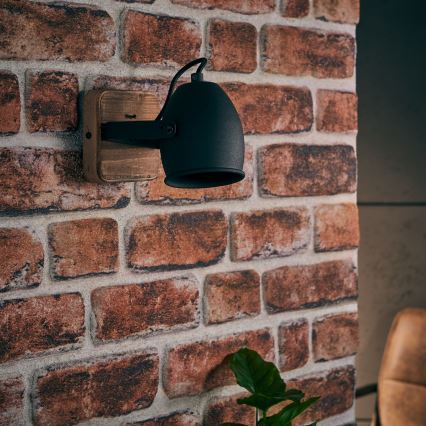 Brilliant - Aplique de pared orientable CROWTON 1xGU10/6W/230V pino