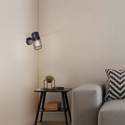 Brilliant - Aplique de pared orientable KAMOLO 1xE27/40W/230V negro