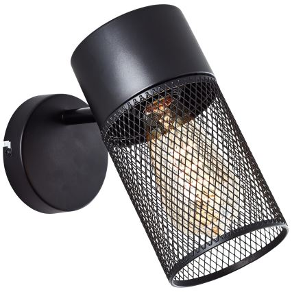 Brilliant - Aplique de pared orientable KAMOLO 1xE27/40W/230V negro