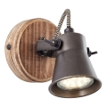 Brilliant - Aplique de pared orientable SEED 1xGU10/5W/230V negro/marrón