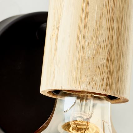 Brilliant - Aplique de pared tipo foco KERRY 1xE27/40W/230V bambú