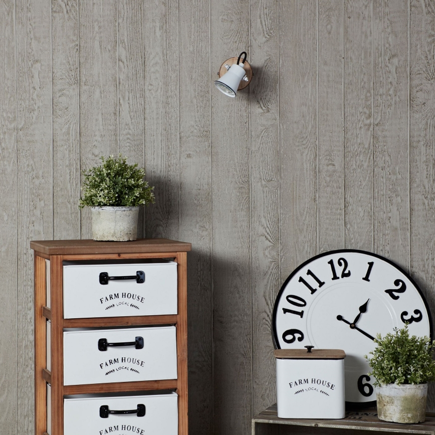 Brilliant - Aplique de pared tipo foco SEED 1xGU10/5W/230V blanco/beige
