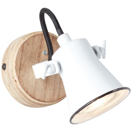 Brilliant - Aplique de pared tipo foco SEED 1xGU10/5W/230V blanco/beige