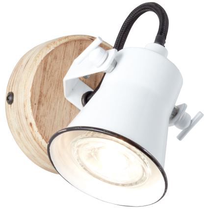 Brilliant - Aplique de pared tipo foco SEED 1xGU10/5W/230V blanco/beige