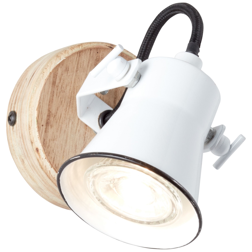 Brilliant - Aplique de pared tipo foco SEED 1xGU10/5W/230V blanco/beige