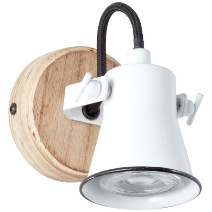 Brilliant - Aplique de pared tipo foco SEED 1xGU10/5W/230V blanco/beige