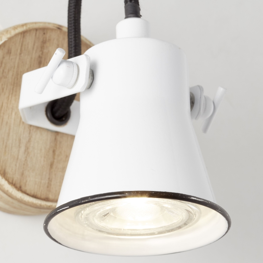 Brilliant - Aplique de pared tipo foco SEED 1xGU10/5W/230V blanco/beige