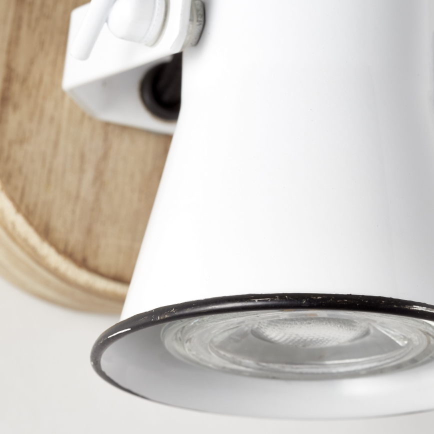 Brilliant - Aplique de pared tipo foco SEED 1xGU10/5W/230V blanco/beige