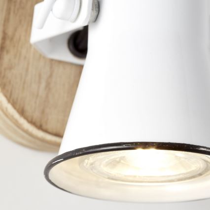 Brilliant - Aplique de pared tipo foco SEED 1xGU10/5W/230V blanco/beige