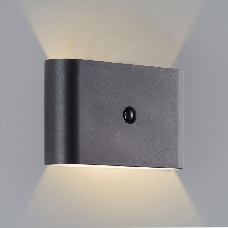 Brilliant - Aplique LED de exterior recargable con sensor XINO LED/3W/5V 3600 mAh IP44 negro