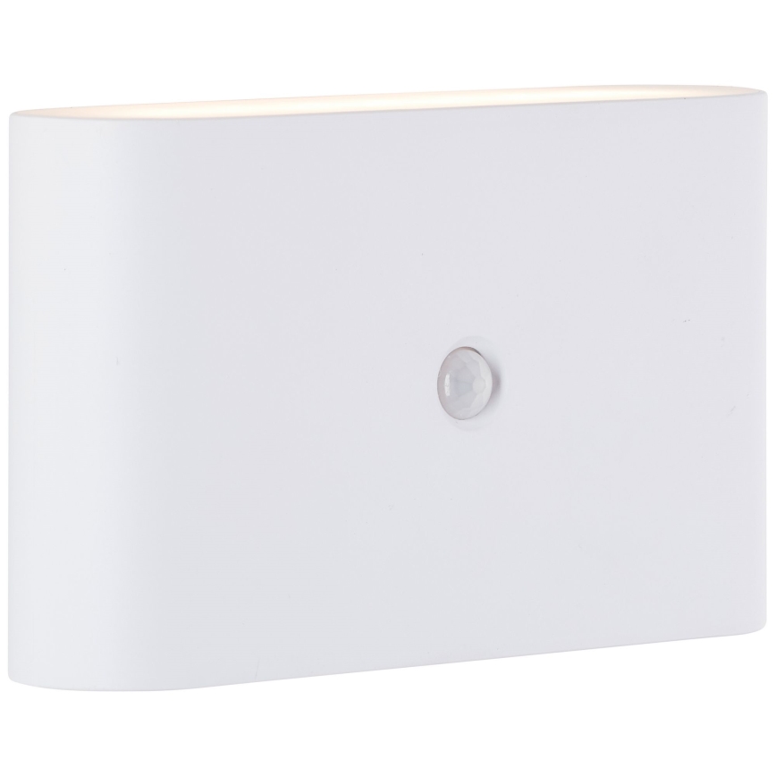 Brilliant - Aplique LED de exterior recargable con sensor XINO LED/3W/5V 3600 mAh IP44 blanco
