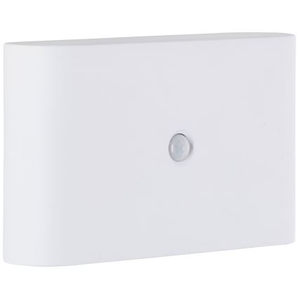 Brilliant - Aplique LED de exterior recargable con sensor XINO LED/3W/5V 3600 mAh IP44 blanco