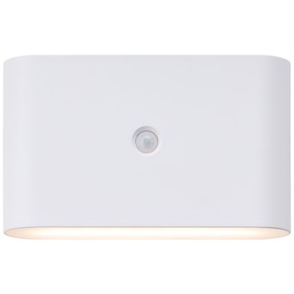 Brilliant - Aplique LED de exterior recargable con sensor XINO LED/3W/5V 3600 mAh IP44 blanco
