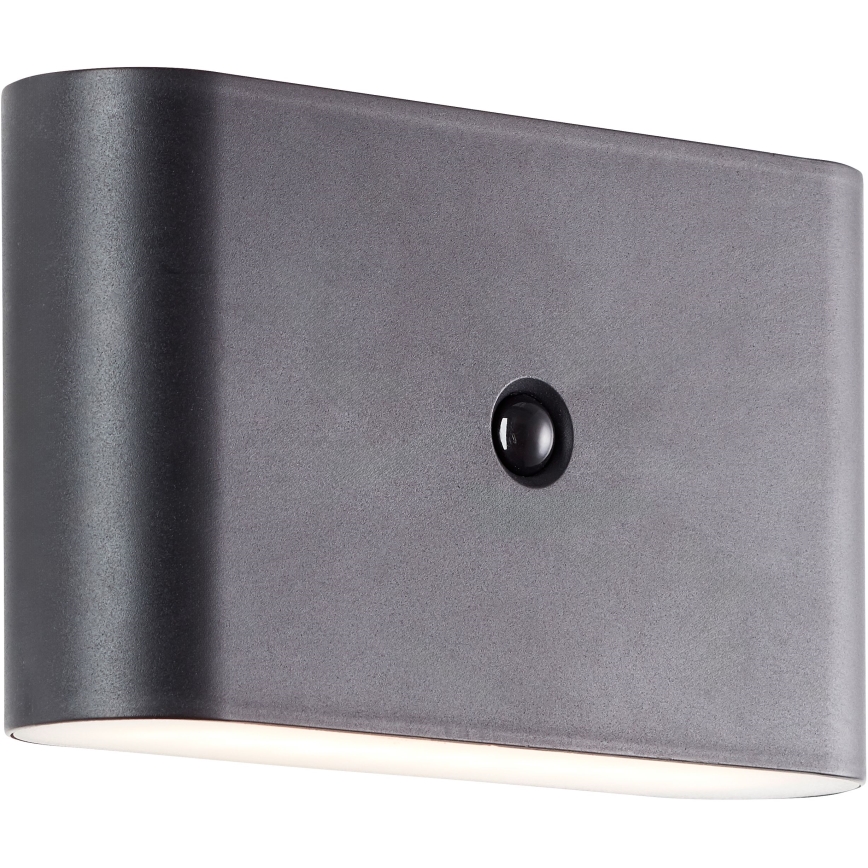 Brilliant - Aplique LED de exterior recargable con sensor XINO LED/3W/5V 3600 mAh IP44 negro