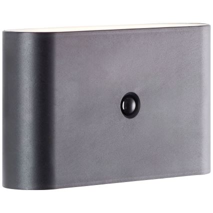Brilliant - Aplique LED de exterior recargable con sensor XINO LED/3W/5V 3600 mAh IP44 negro
