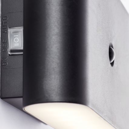 Brilliant - Aplique LED de exterior recargable con sensor XINO LED/3W/5V 3600 mAh IP44 negro