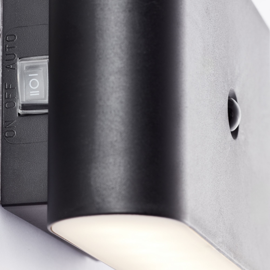 Brilliant - Aplique LED de exterior recargable con sensor XINO LED/3W/5V 3600 mAh IP44 negro