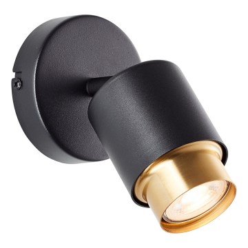 Brilliant - Aplique LED orientable de pared COVELO 1xGU10/5W/230V negro/dorado