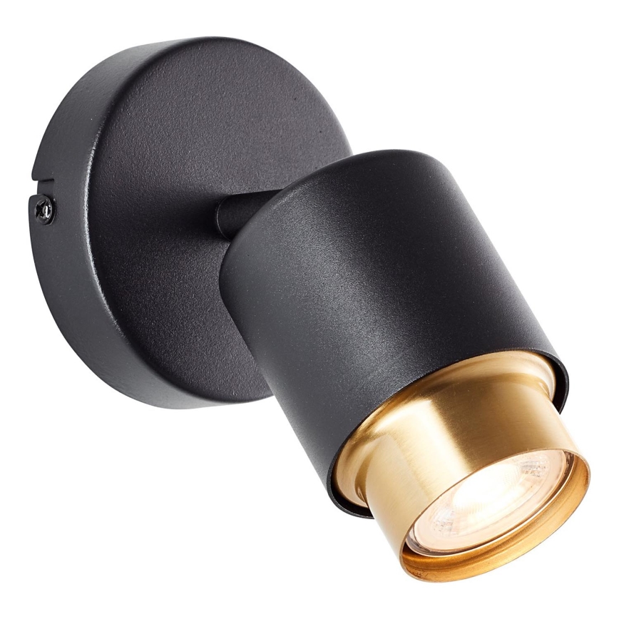 Brilliant - Aplique LED orientable de pared COVELO 1xGU10/5W/230V negro/dorado