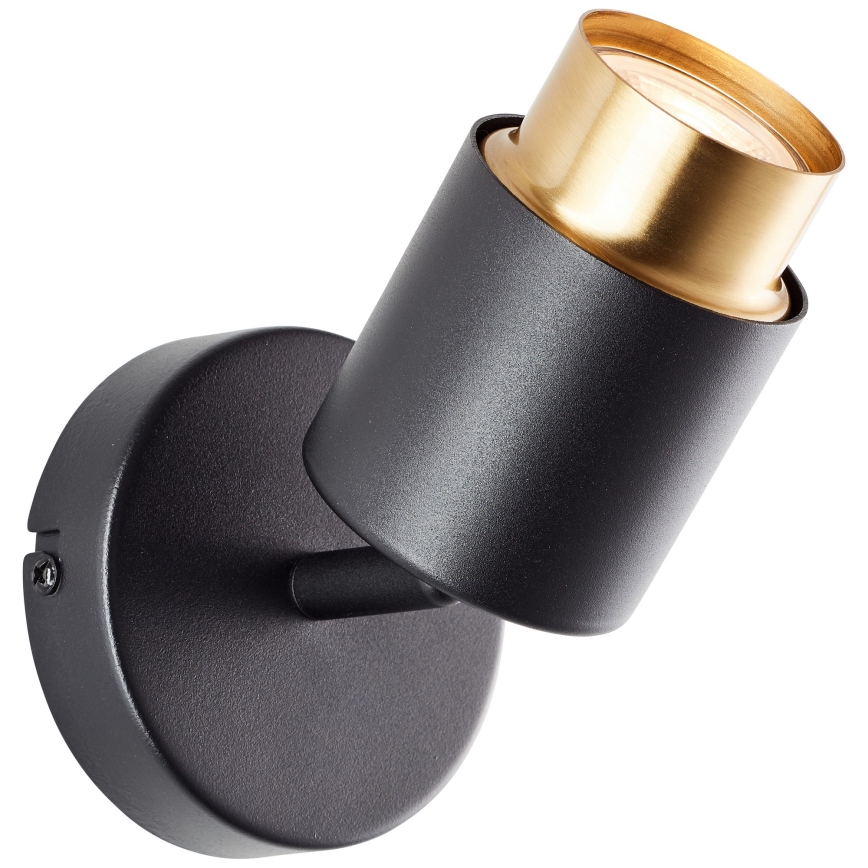 Brilliant - Aplique LED orientable de pared COVELO 1xGU10/5W/230V negro/dorado